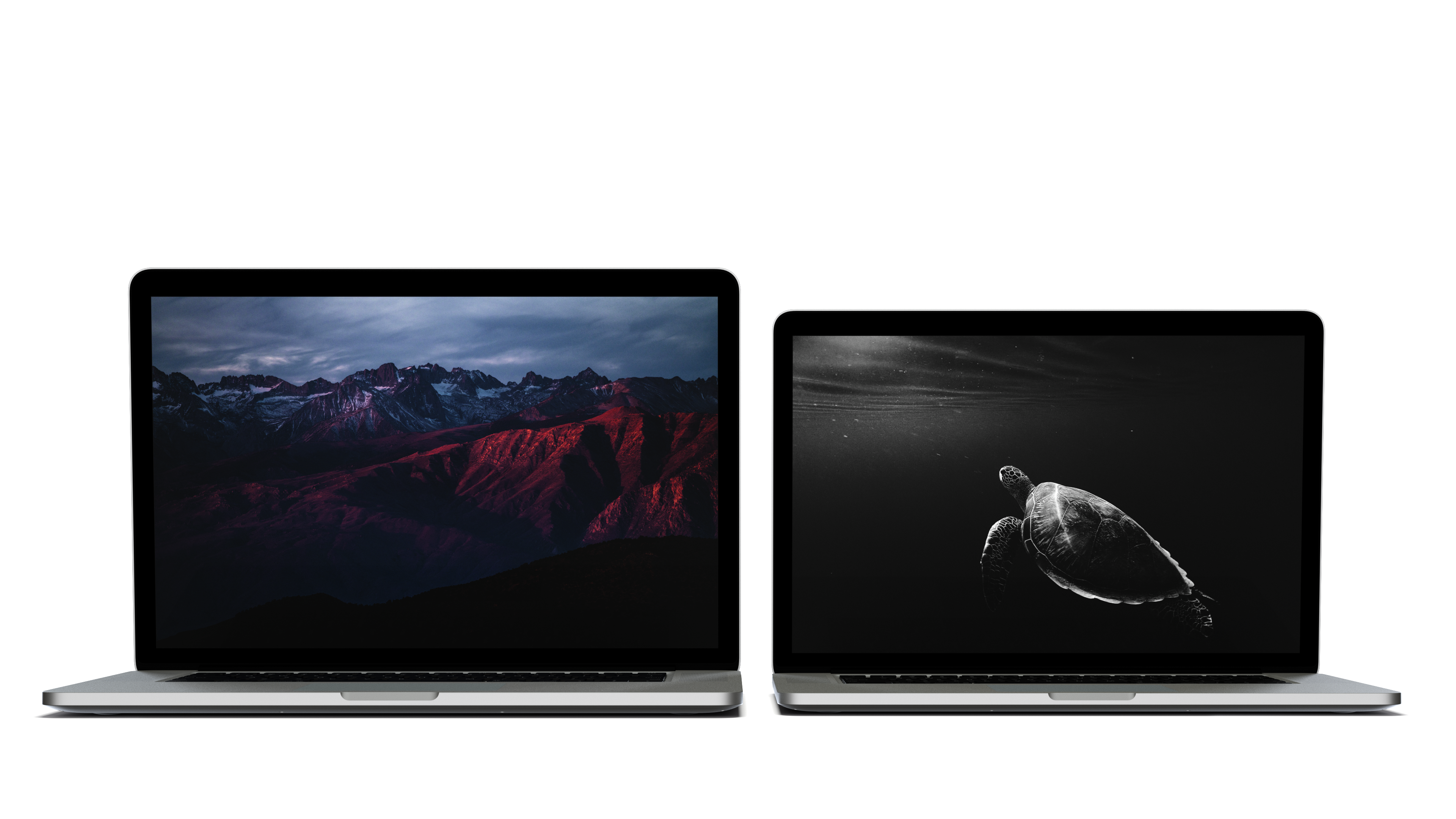 Laptop visualization, paired displays