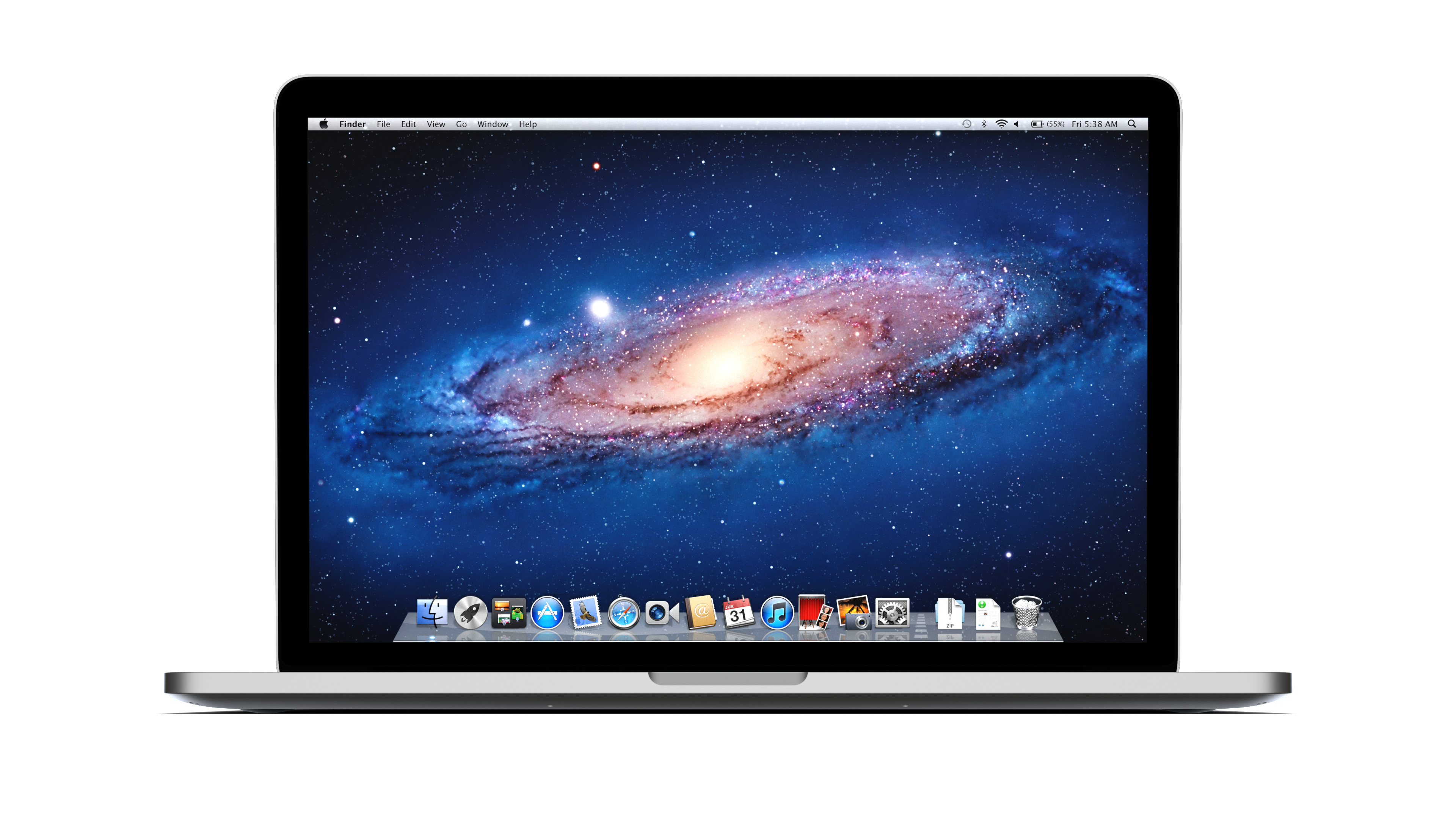 Laptop visualization, open front view